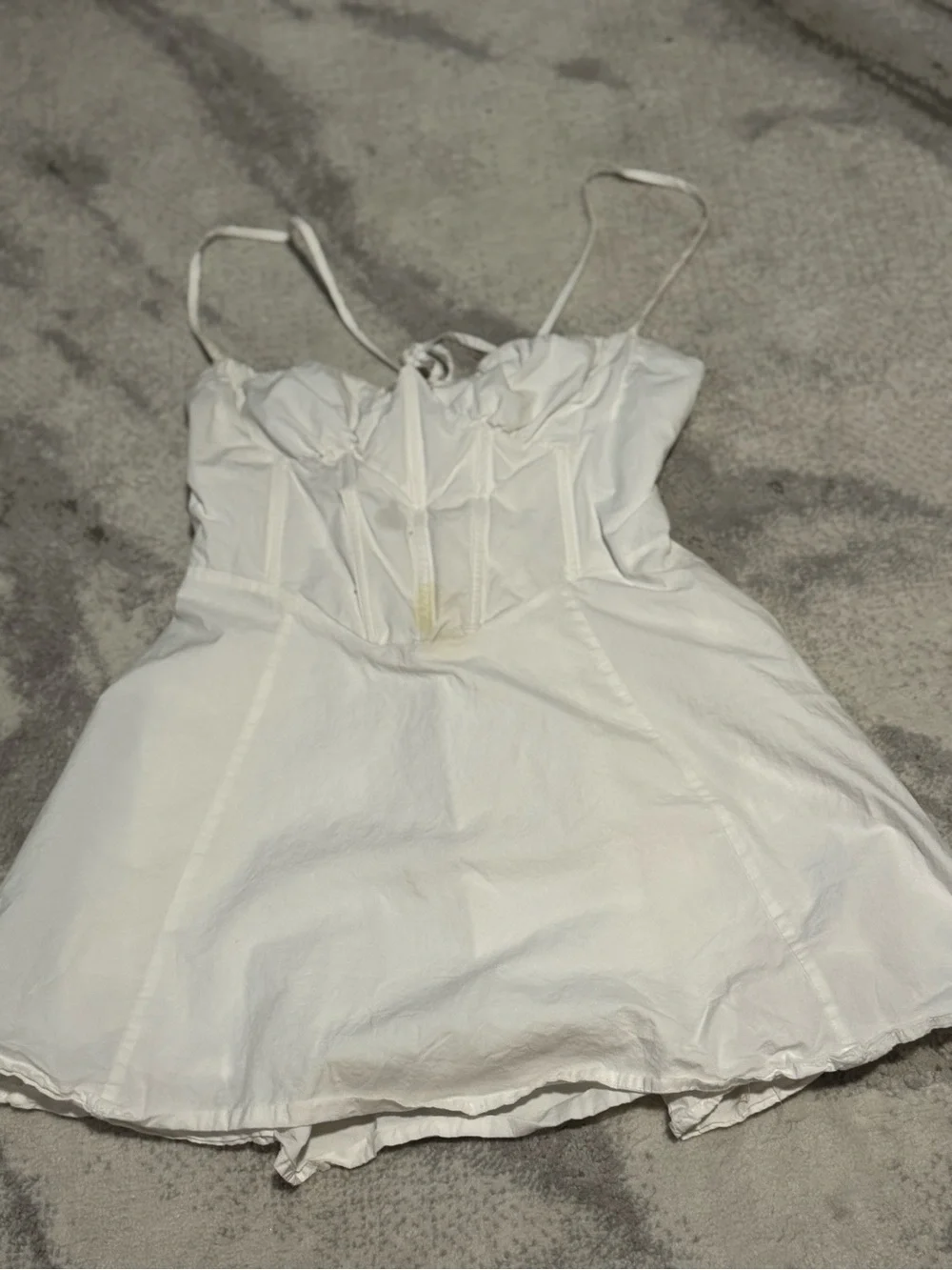 Forever 21 White Lace-Up Mini Dress